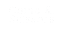 comb & scissors logo